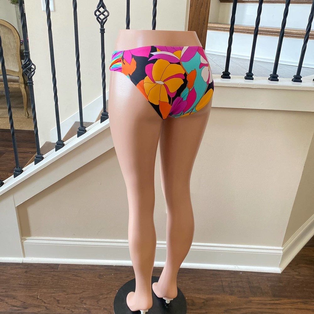 NWT TRINA TURK Gemini Printed Tab Hipster Bikini Bottoms, size 12 - Picture 2 of 11